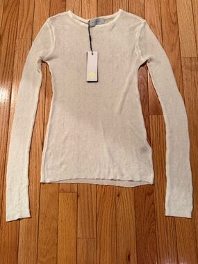 All Things Golden White Scoop Neck Knit Sweater balletcore minimalist